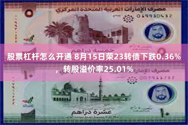 股票杠杆怎么开通 8月15日荣23转债下跌0.36%，转股溢价率25.01%