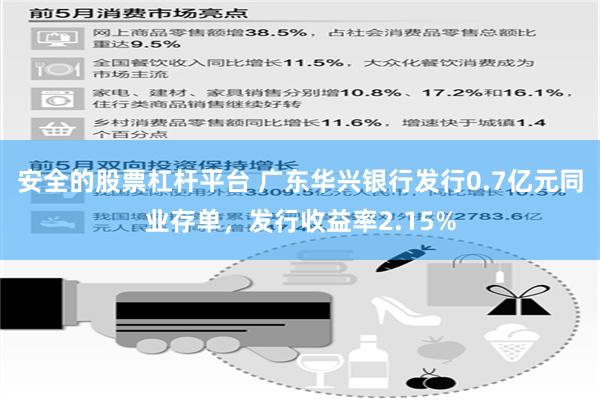 安全的股票杠杆平台 广东华兴银行发行0.7亿元同业存单，发行收益率2.15%