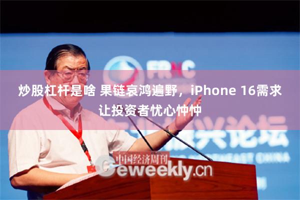 炒股杠杆是啥 果链哀鸿遍野，iPhone 16需求让投资者忧心忡忡