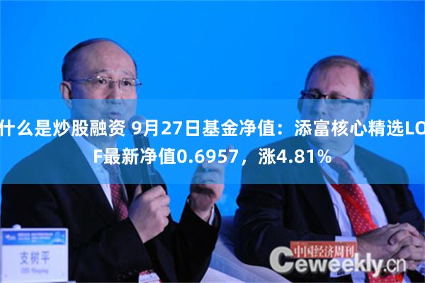 什么是炒股融资 9月27日基金净值：添富核心精选LOF最新净值0.6957，涨4.81%