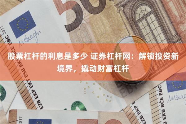 股票杠杆的利息是多少 证券杠杆网：解锁投资新境界，撬动财富杠杆