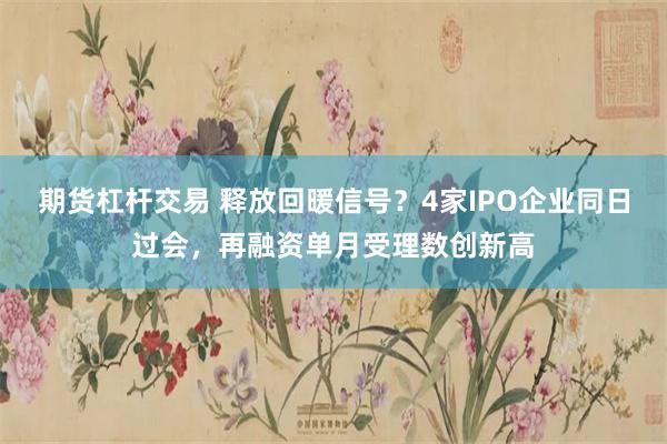 期货杠杆交易 释放回暖信号？4家IPO企业同日过会，再融资单月受理数创新高
