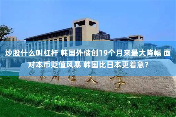 炒股什么叫杠杆 韩国外储创19个月来最大降幅 面对本币贬值风暴 韩国比日本更着急？