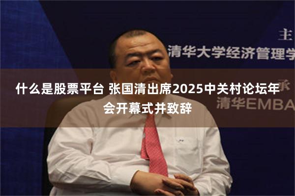 什么是股票平台 张国清出席2025中关村论坛年会开幕式并致辞