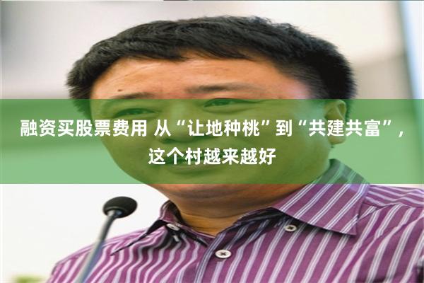 融资买股票费用 从“让地种桃”到“共建共富”，这个村越来越好